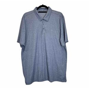 Travis Mathew Men's Size XL Gray Pima Cotton Blend Polo Shirt Casual Short Sleev